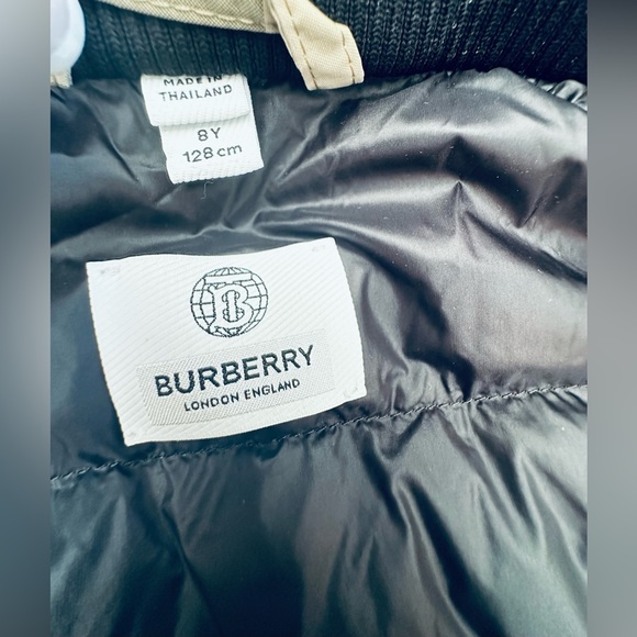 Burberry Kids Puffer Jacket in Beige and Black - Picture 2 of 6